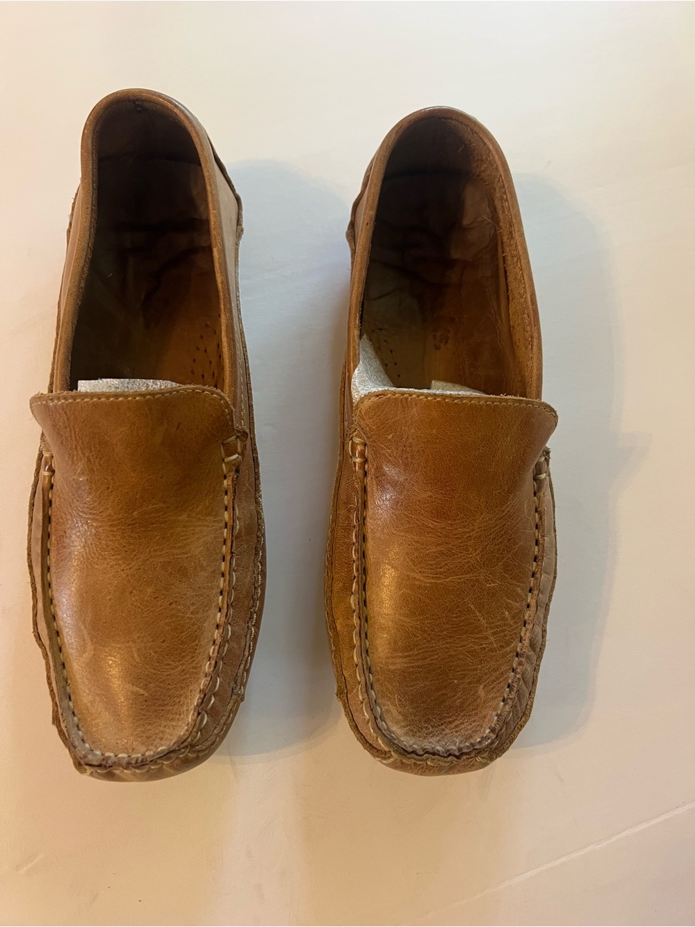 Clarks Men's Brown Leather Slip-On Driving Loafers